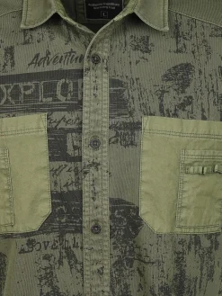 Herren Jerseyhemd mit Alloverprint