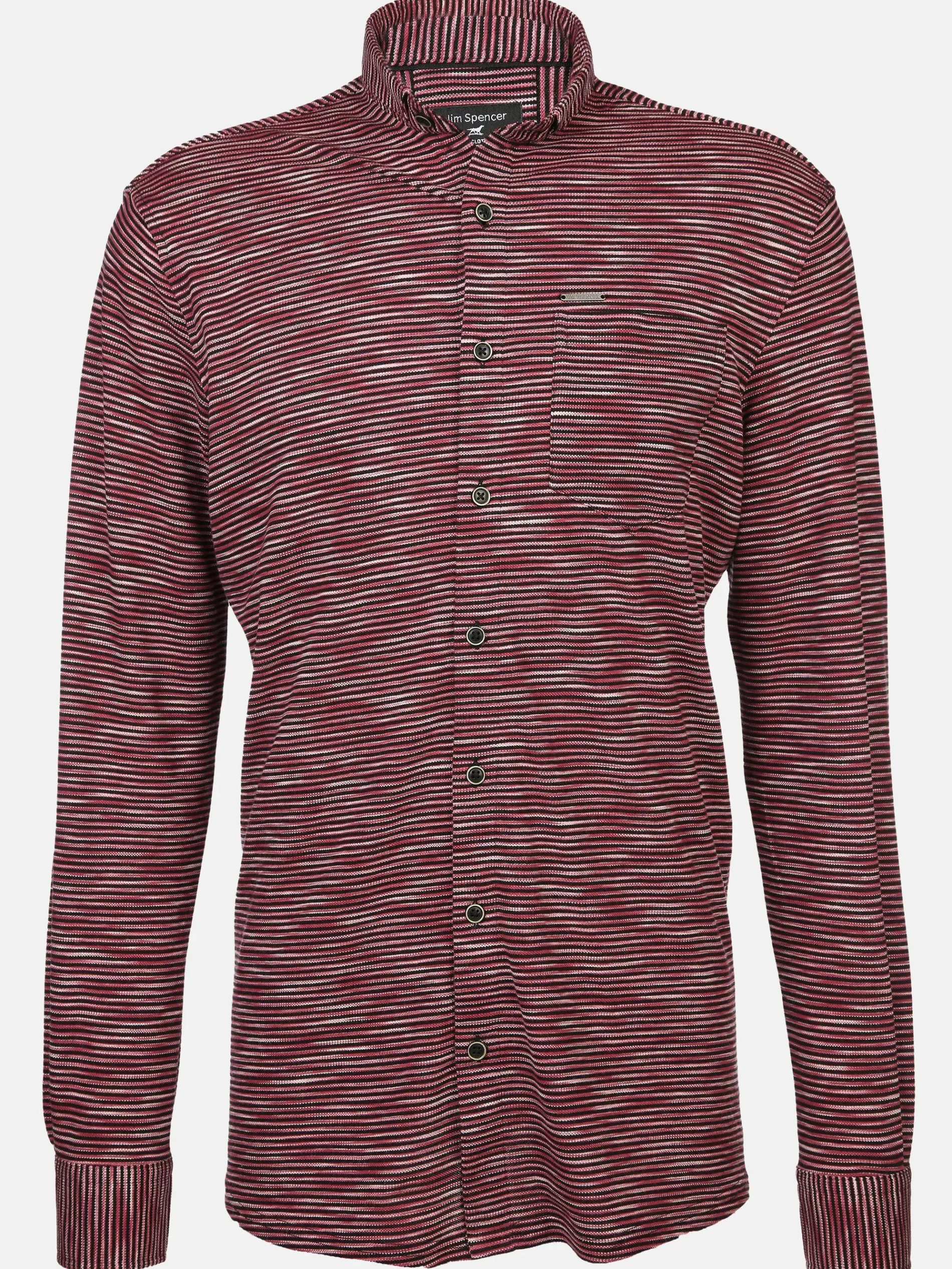 Herren Jerseyhemd mit kleinem Flachkragen