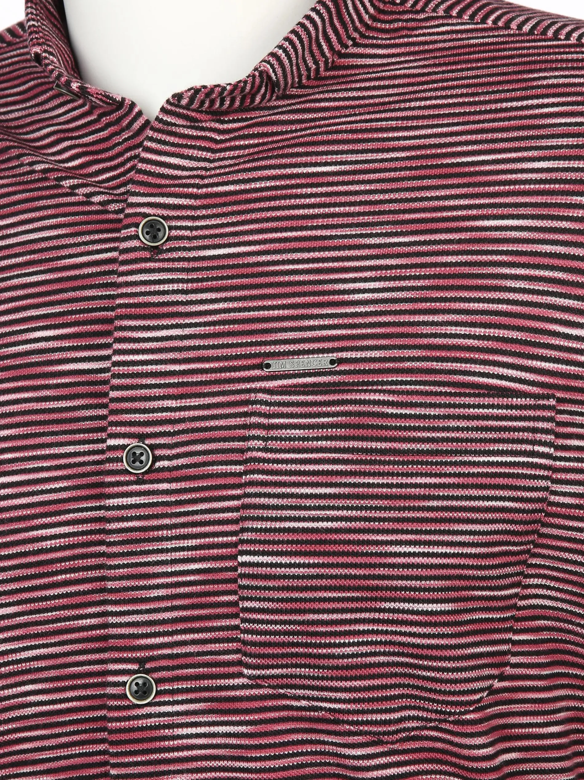 Herren Jerseyhemd mit kleinem Flachkragen