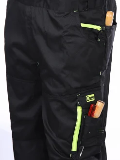 Herren Latz-Arbeitshose mit Neondetails