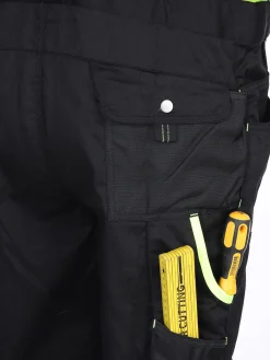 Herren Latz-Arbeitshose mit Neondetails