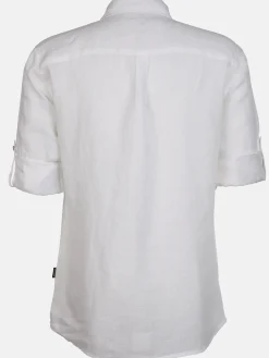 Herren Leinenhemd mit krempelbarem Ärmel