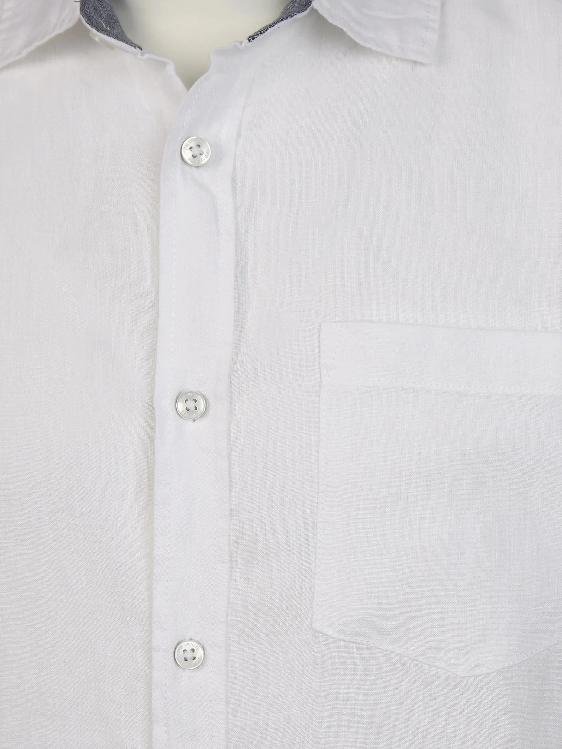 Herren Leinenhemd mit krempelbarem Ärmel