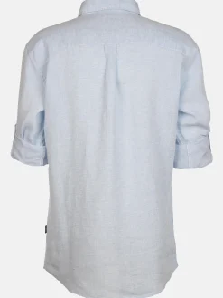 Herren Leinenhemd mit krempelbarem Ärmel