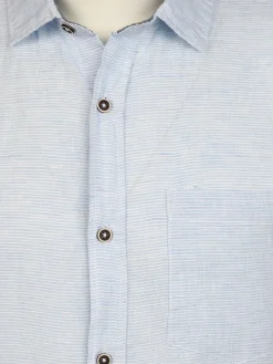 Herren Leinenhemd mit krempelbarem Ärmel