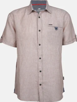 Herren Leinenhemd mit Brusttasche