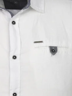 Herren Leinenhemd mit Brusttasche