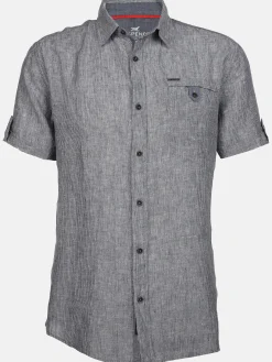 Herren Leinenhemd mit Brusttasche