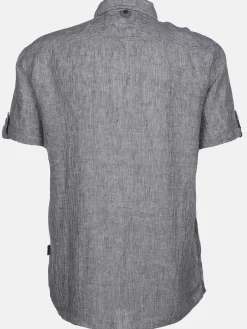 Herren Leinenhemd mit Brusttasche