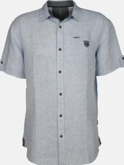 Herren Leinenhemd mit Brusttasche