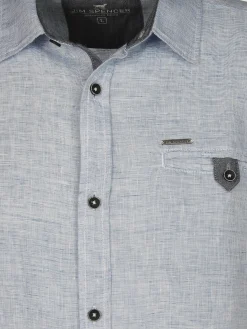 Herren Leinenhemd mit Brusttasche