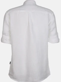 Herren Leinenhemd mit kleinem Stehkragen