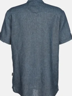 Herren Leinenhemd mit Stehkragen