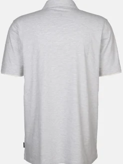 Herren Poloshirt mit feinen Linien durchzogen