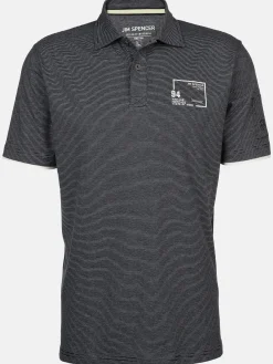 Herren Poloshirt mit feinen Linien durchzogen