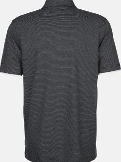 Herren Poloshirt mit feinen Linien durchzogen
