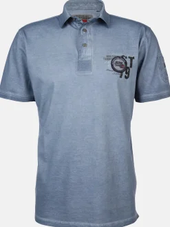 Herren Poloshirt im Used Look