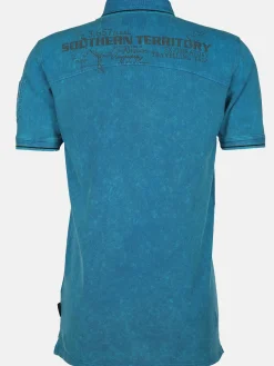 Herren Poloshirt im Used Look