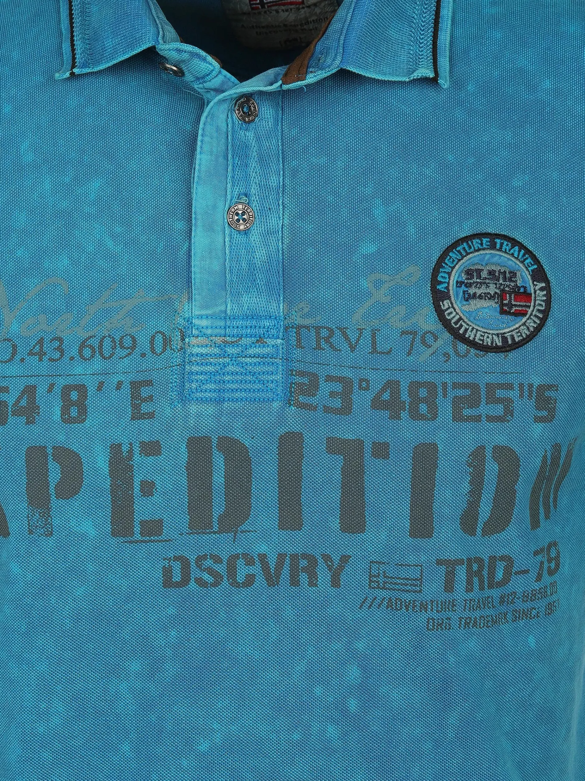 Herren Poloshirt im Used Look