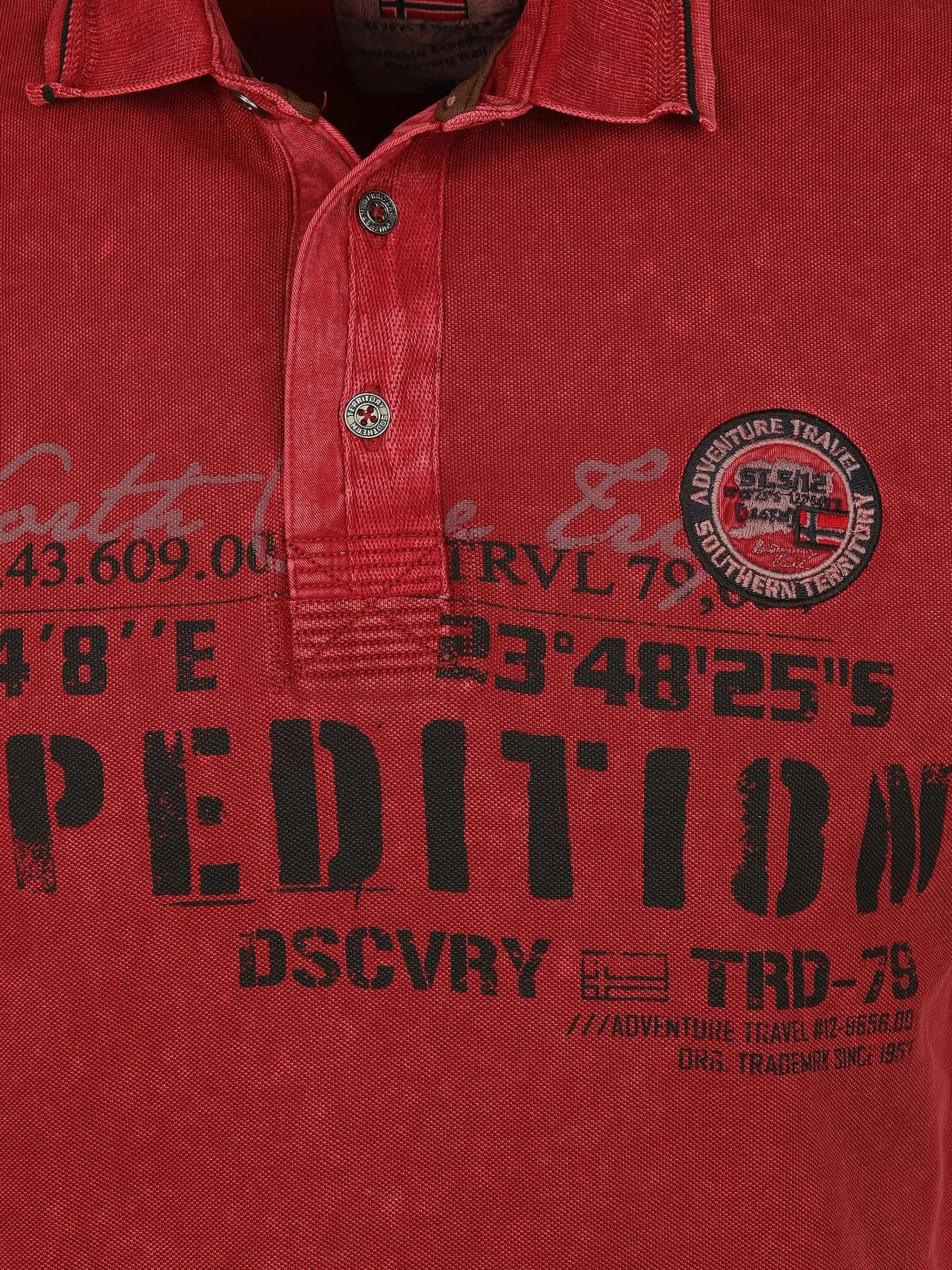 Herren Poloshirt im Used Look