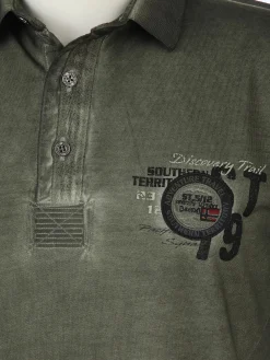 Herren Poloshirt im Used Look