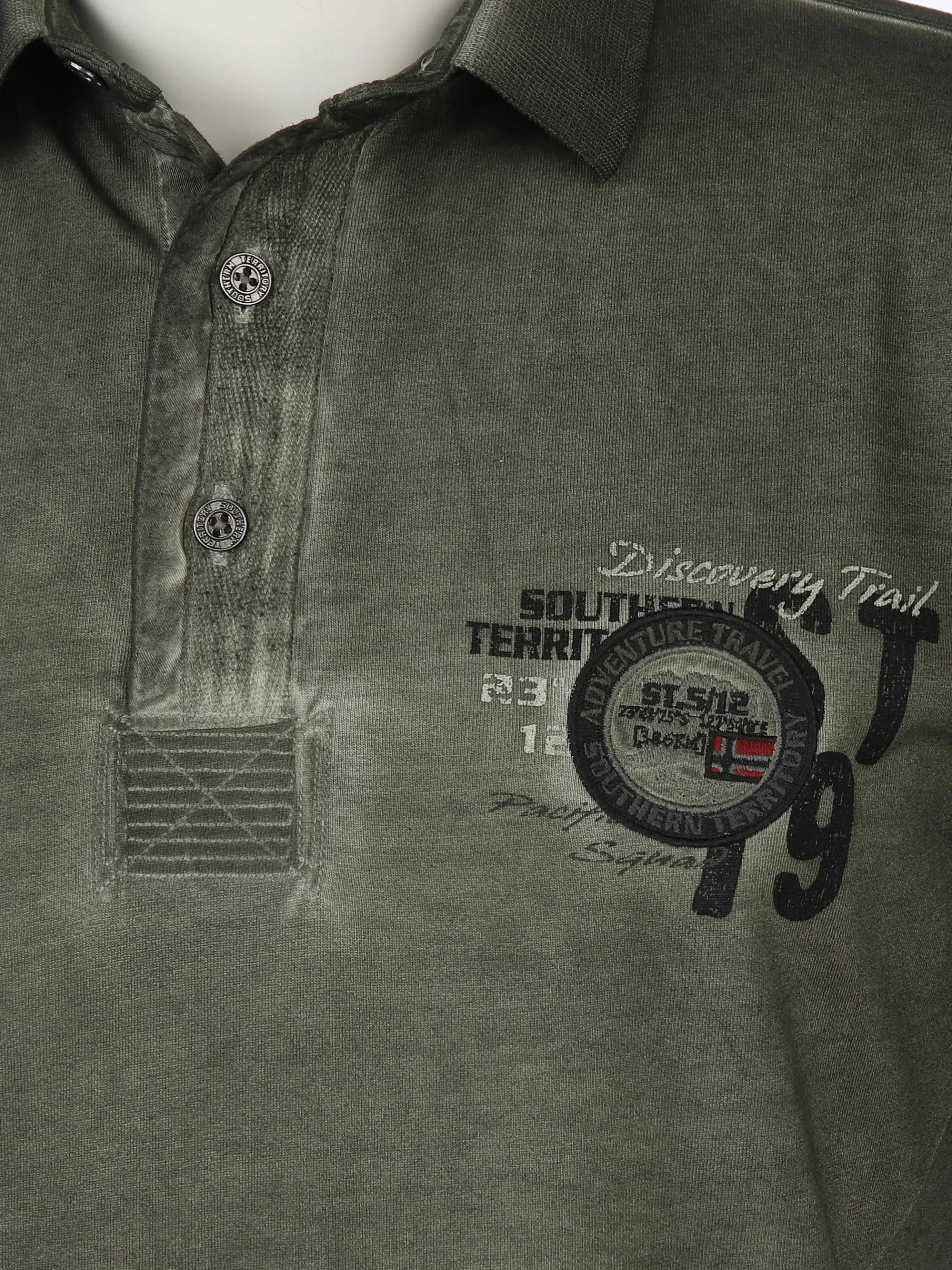 Herren Poloshirt im Used Look