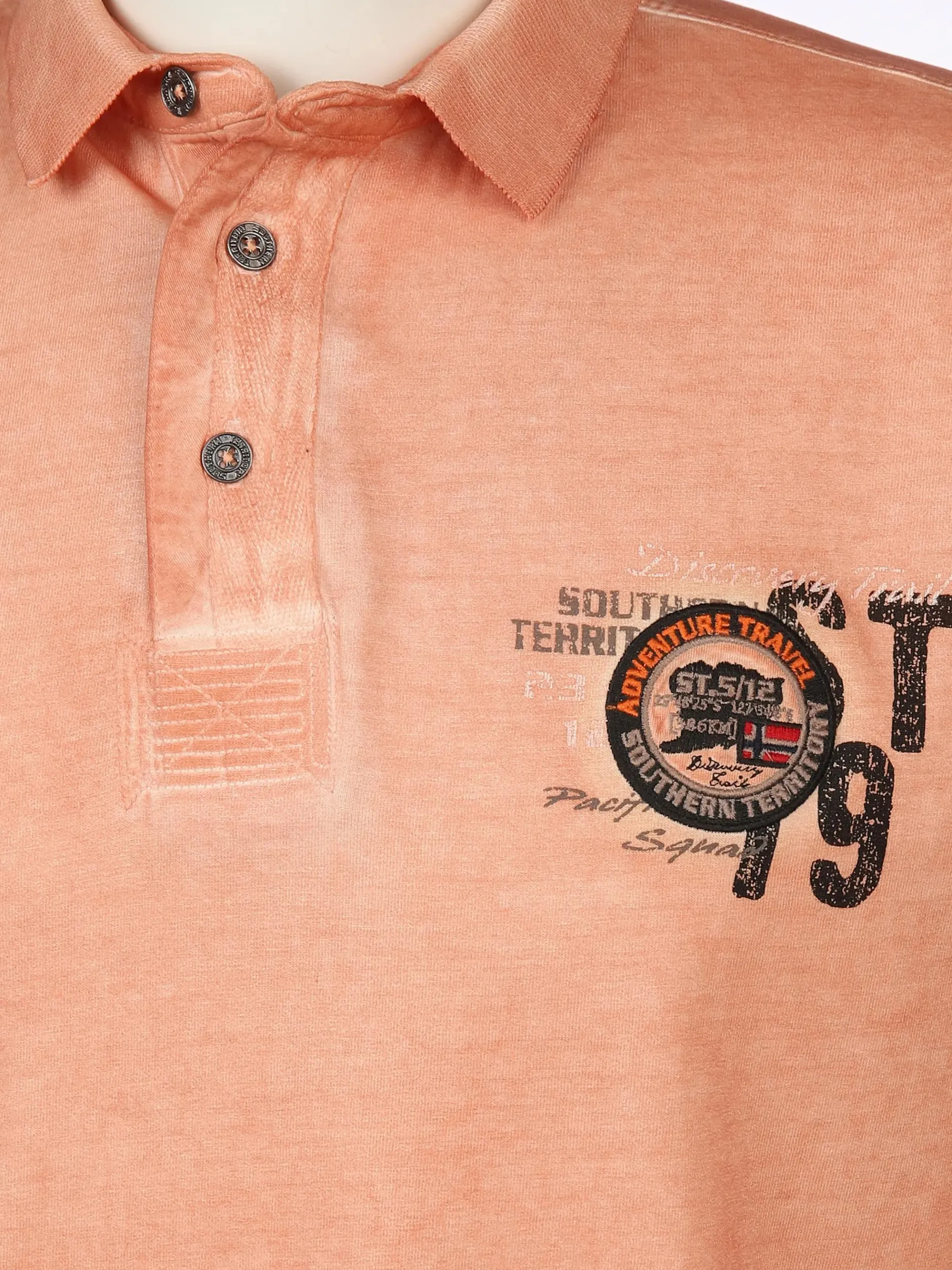 Herren Poloshirt im Used Look