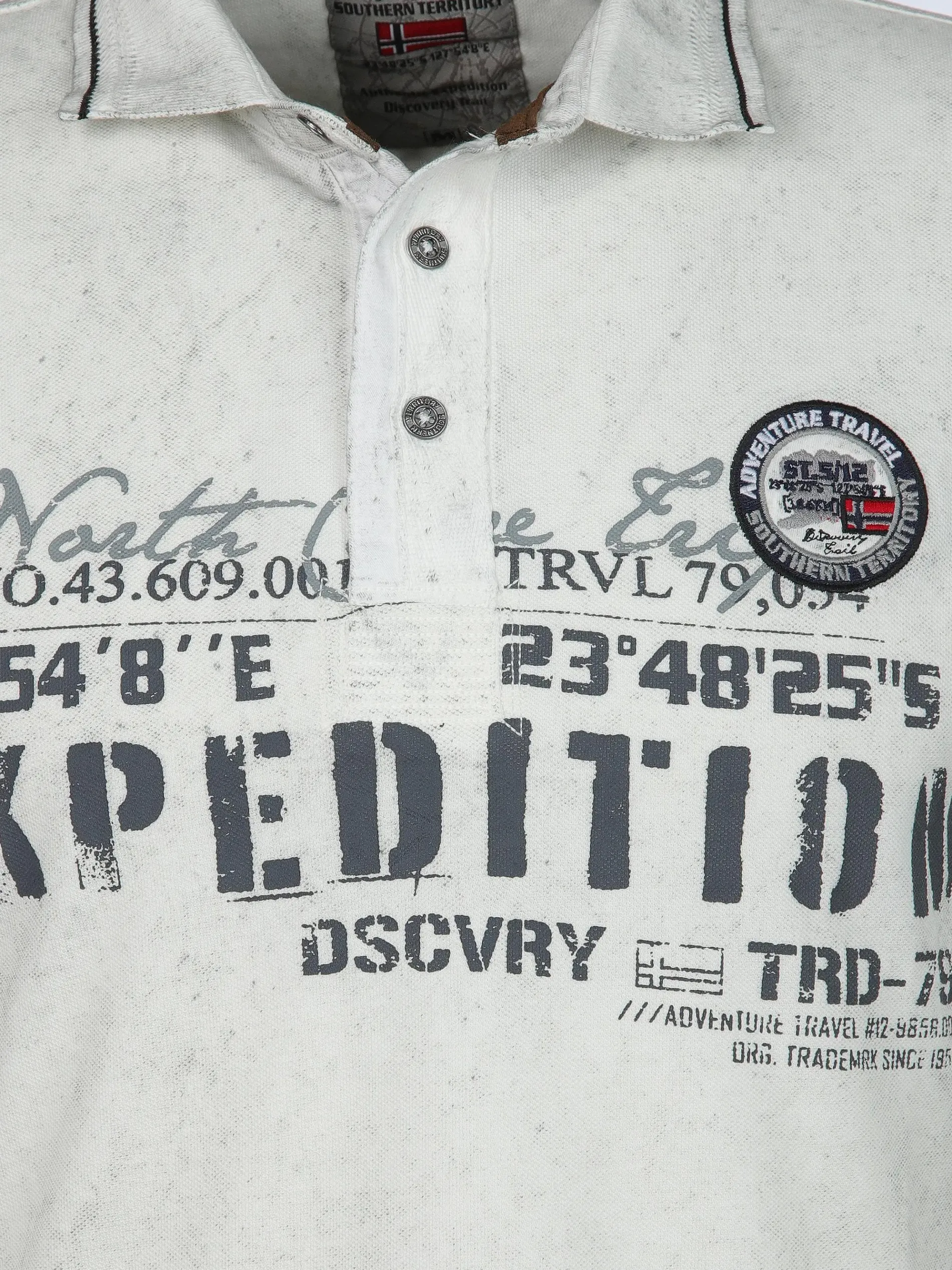 Herren Poloshirt im Used Look