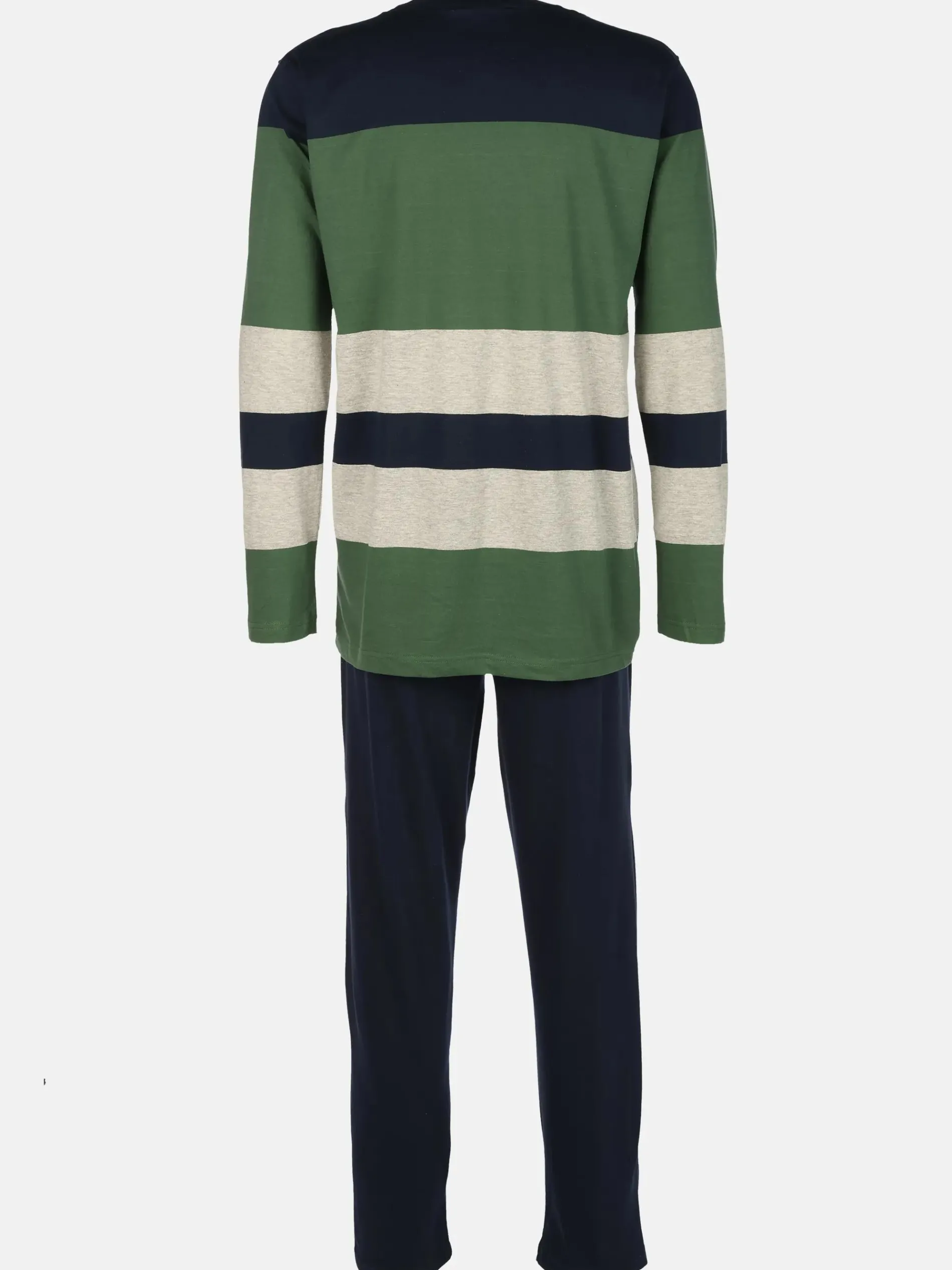 Herren Pyjama mit gestreiftem Oberteil