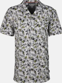 Herren Resorthemd mit kurzem Arm und Alloverprint