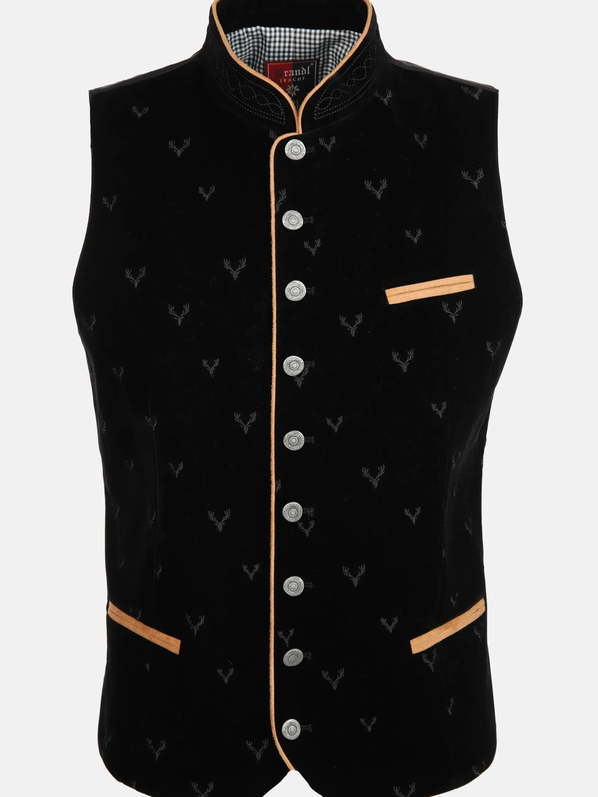 Herren Samt Trachtenweste mit Stickerei