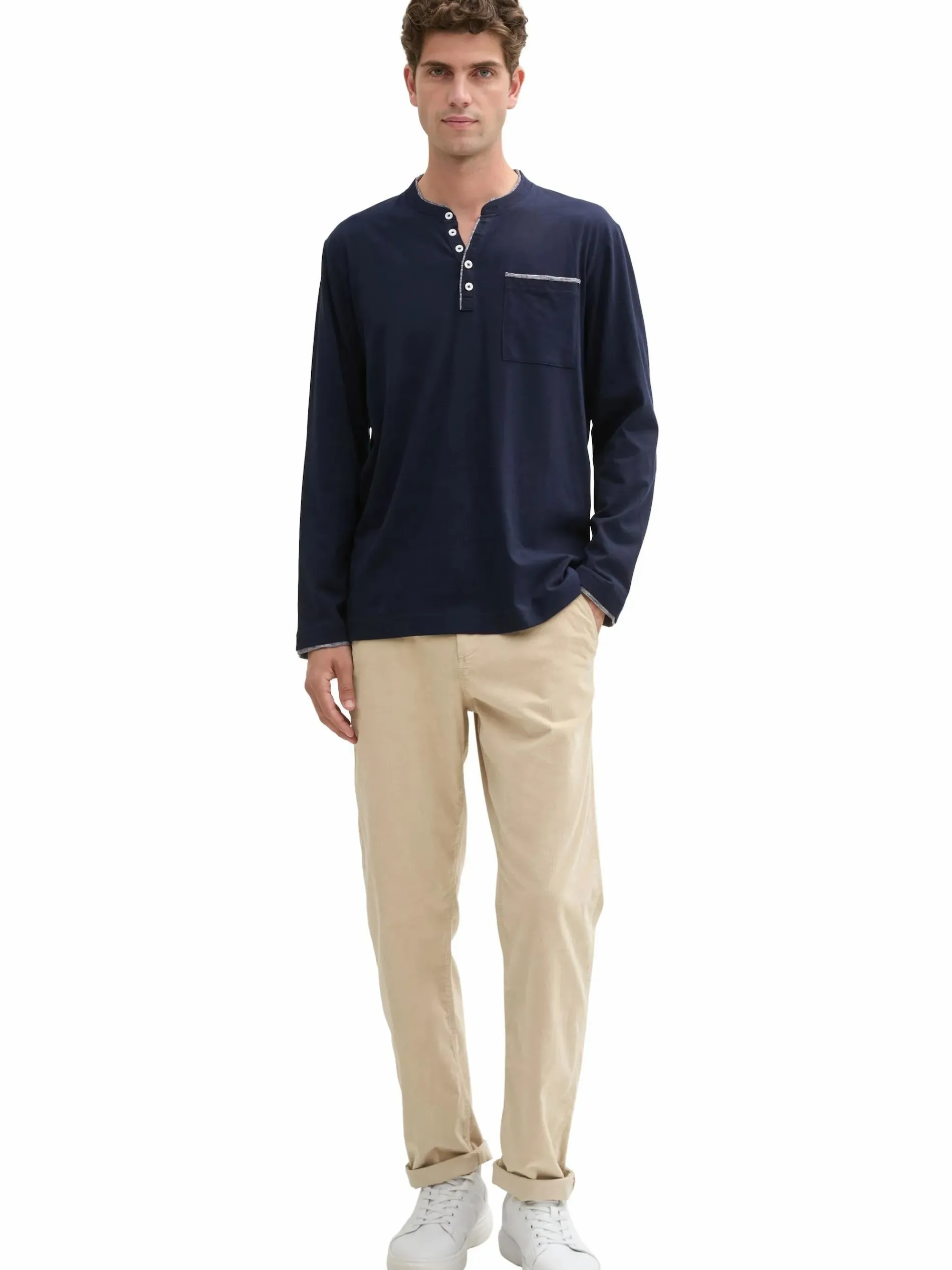 Herren Shirt mit Serafinoausschnitt