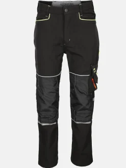 Herren Softshell Arbeitshose mit Neondetails