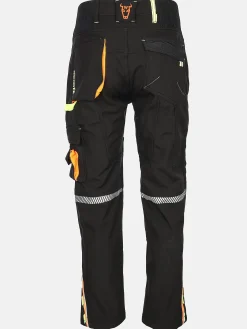 Herren Softshell Arbeitshose mit Neondetails