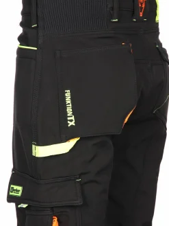 Herren Softshell Arbeitshose mit Neondetails