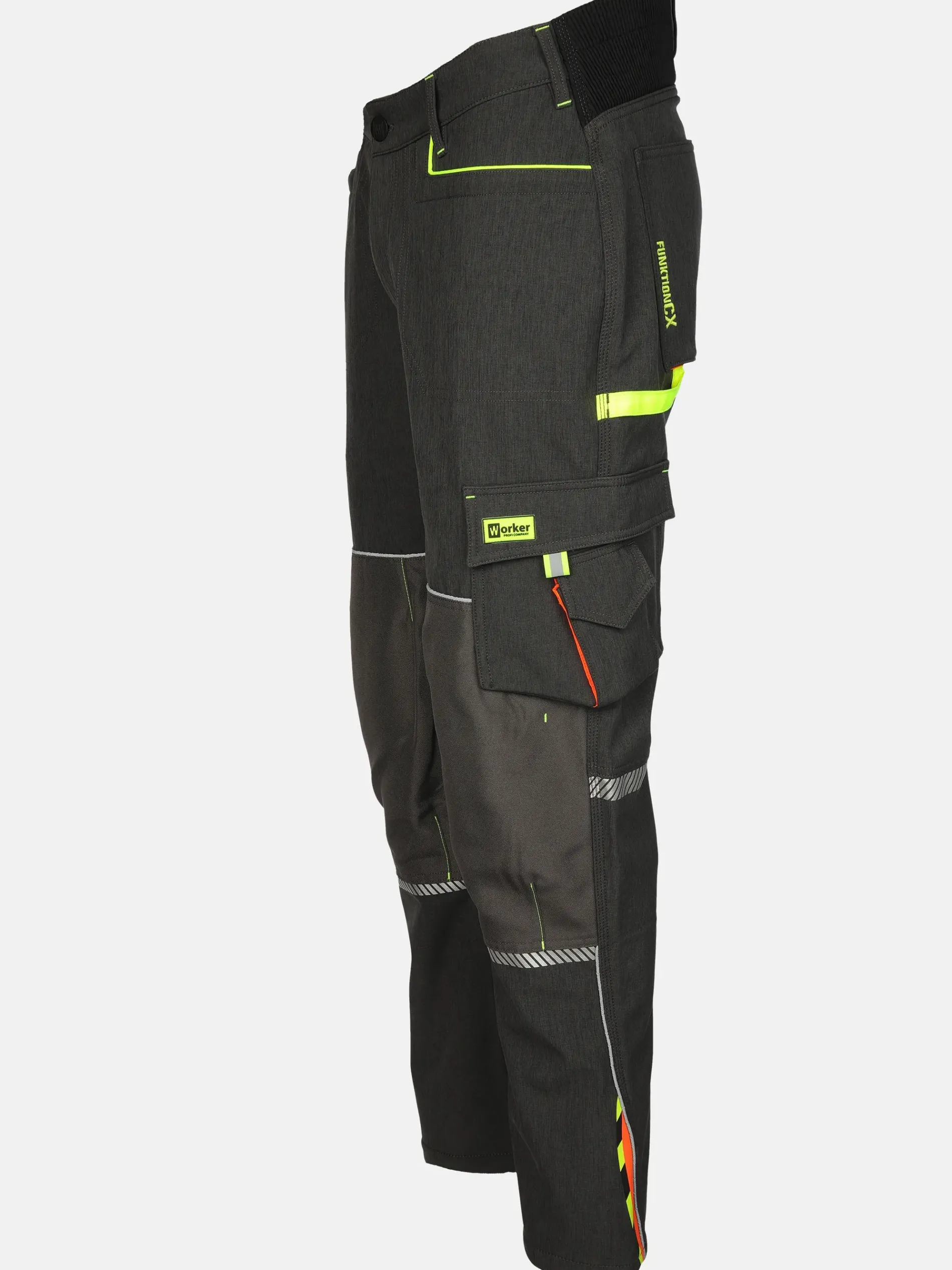 Herren Softshell Arbeitshose mit Neondetails