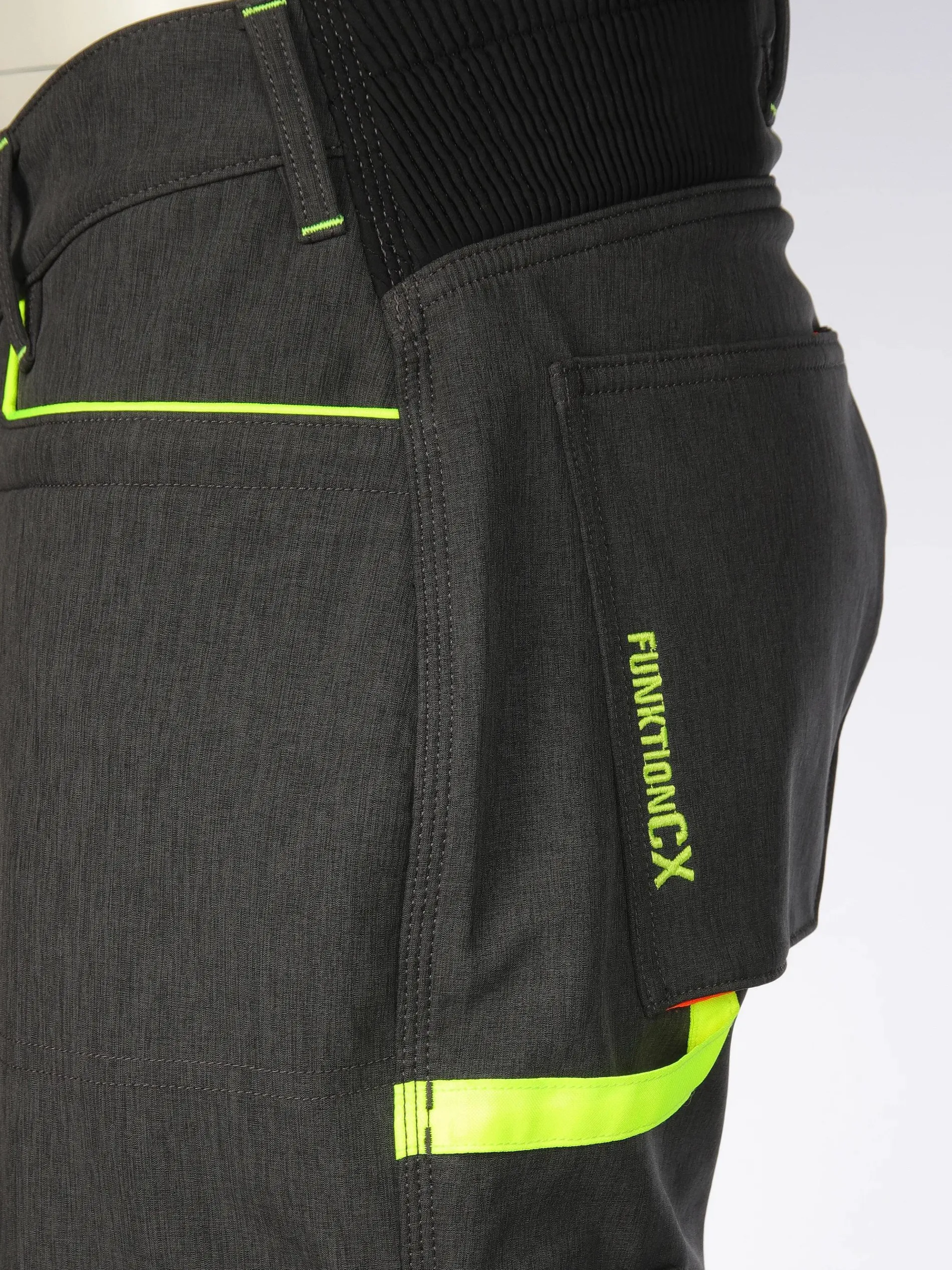 Herren Softshell Arbeitshose mit Neondetails