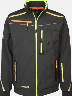 Herren Softshelljacke mit Neondetails