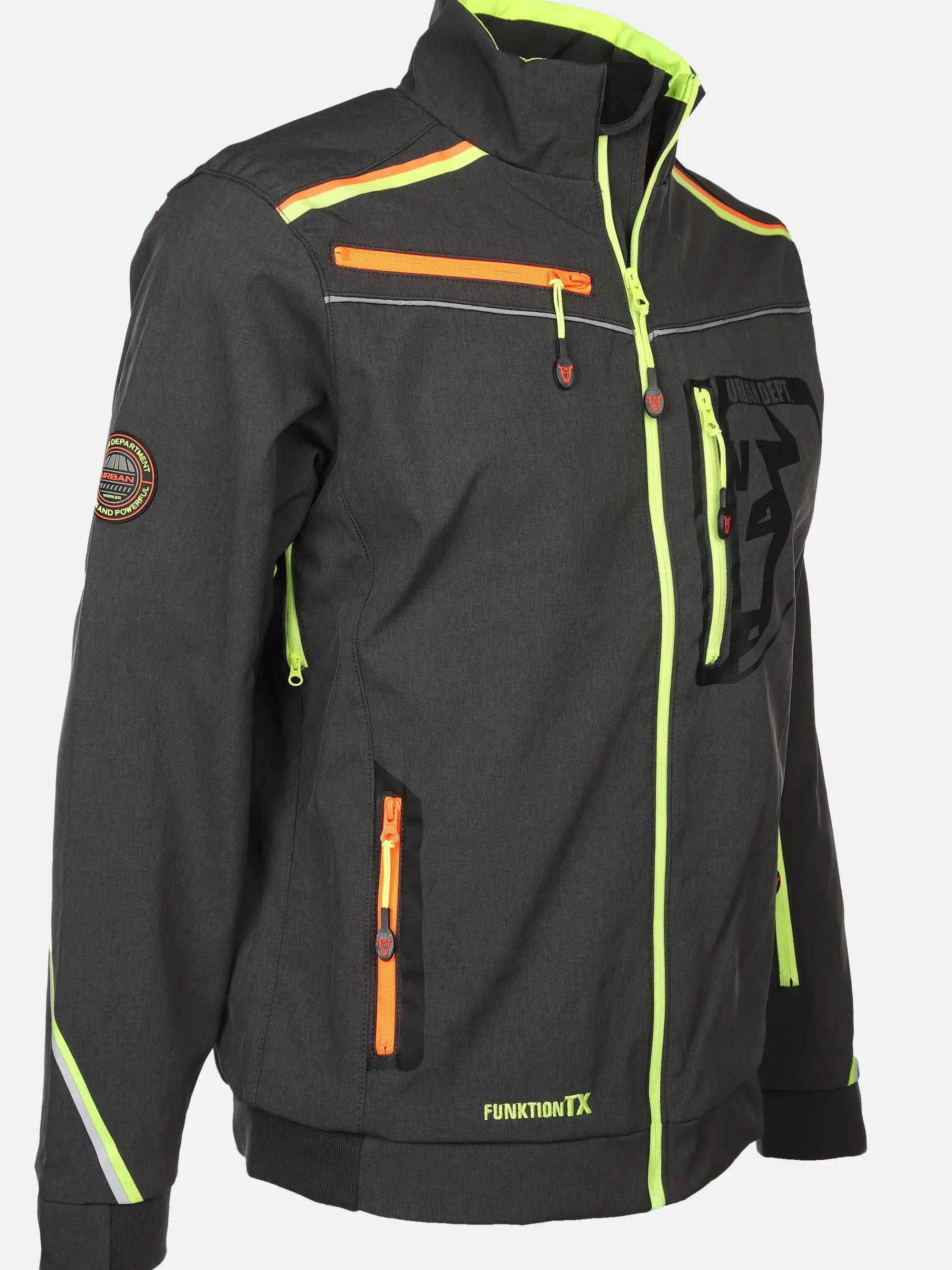 Herren Softshelljacke mit Neondetails