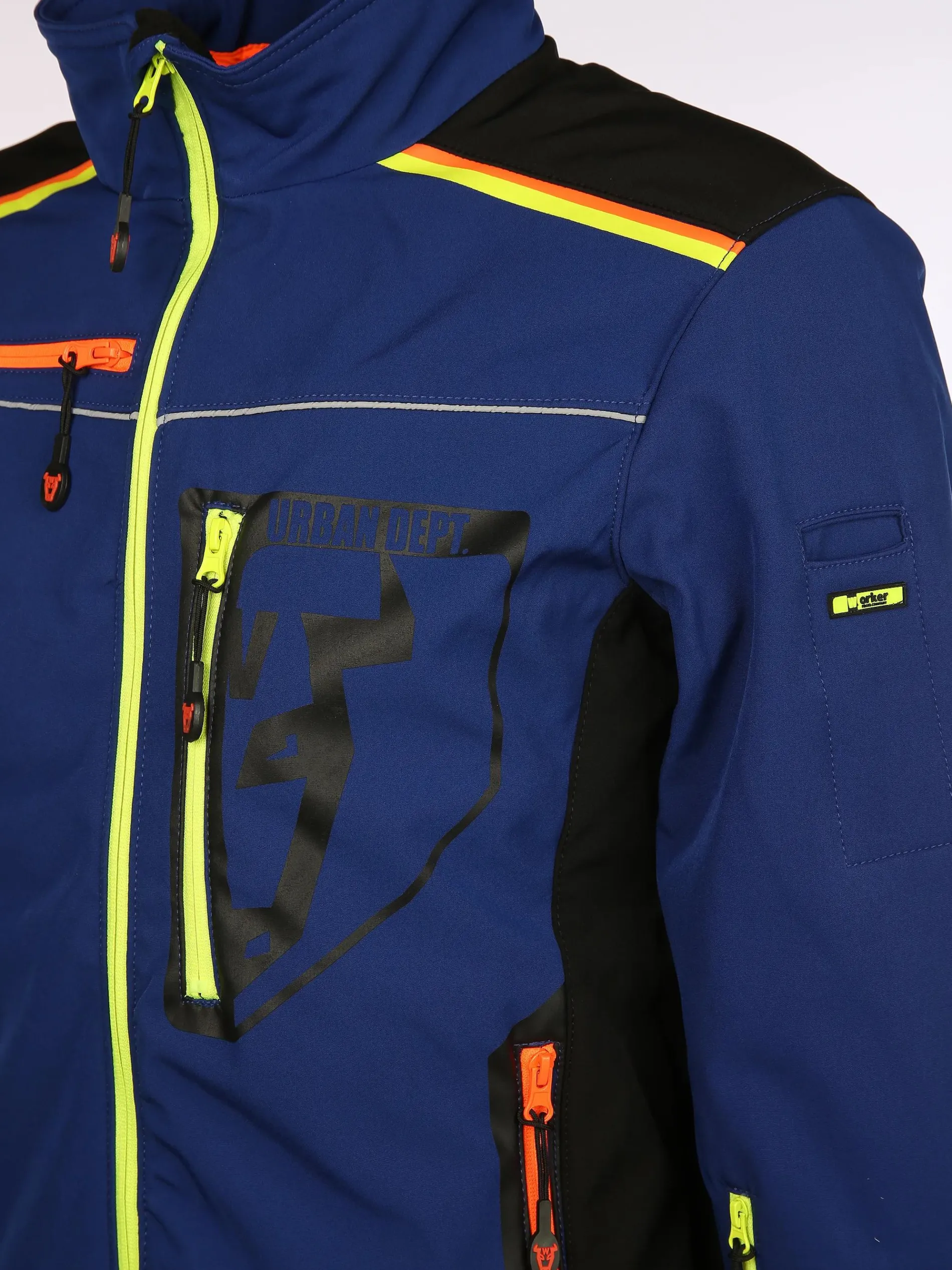 Herren Softshelljacke mit Neondetails