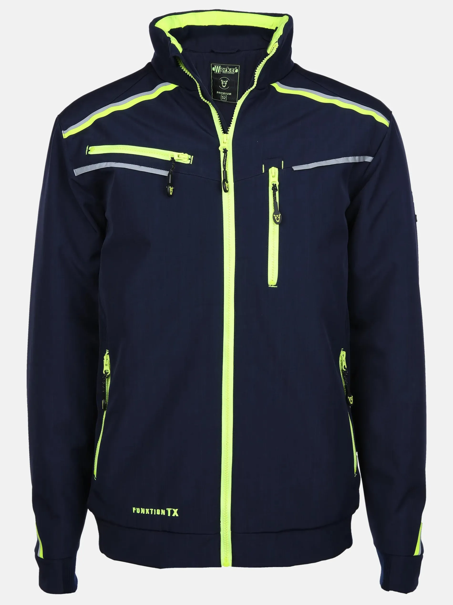 Herren Softshelljacke mit Neondetails