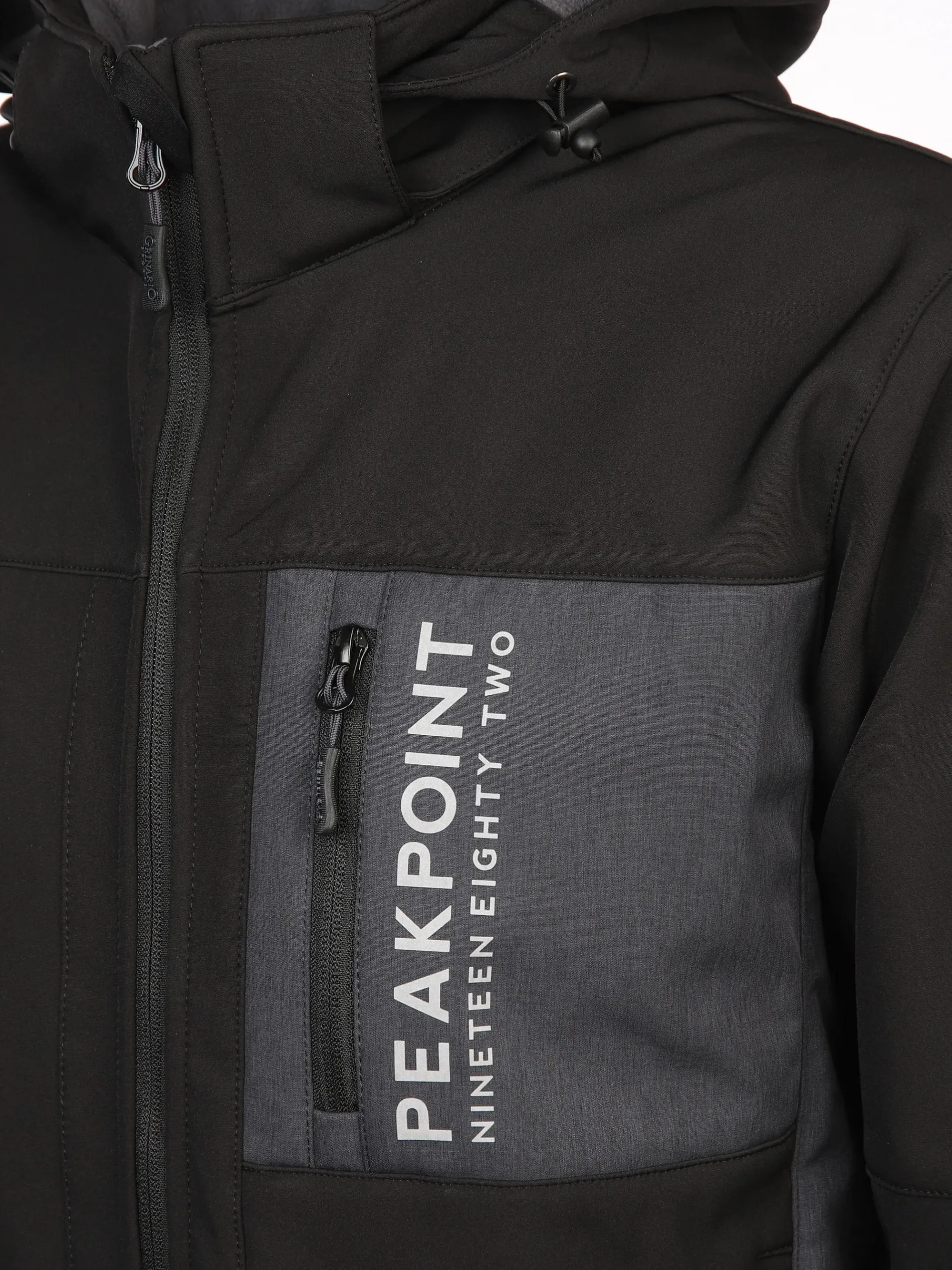 Herren Softshelljacke mit Kapuze