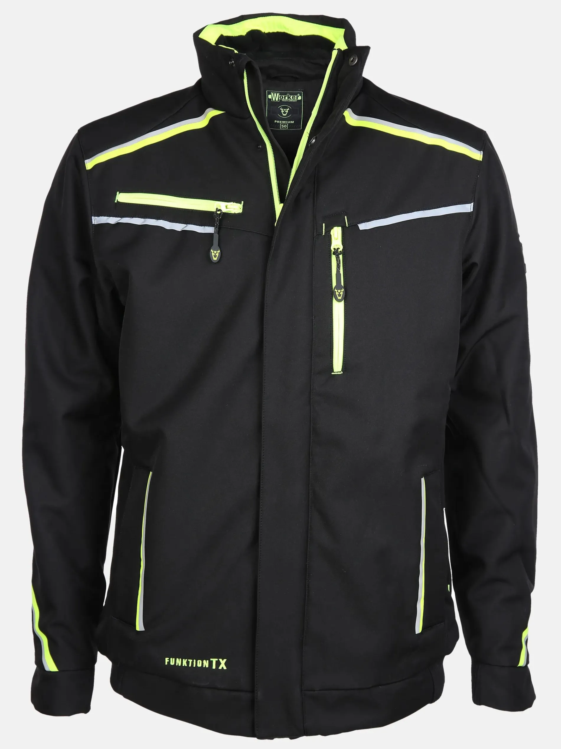 Herren Softshelljacke mit Neondetails
