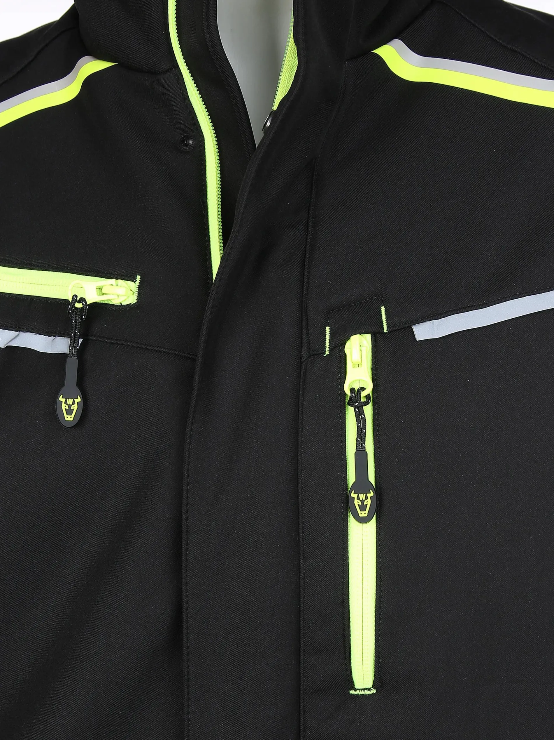 Herren Softshelljacke mit Neondetails