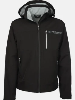 Herren Softshelljacke mit abnehmbarer Kapuze