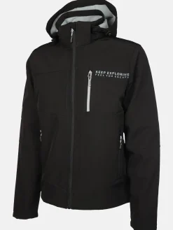 Herren Softshelljacke mit abnehmbarer Kapuze