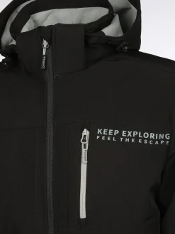 Herren Softshelljacke mit abnehmbarer Kapuze