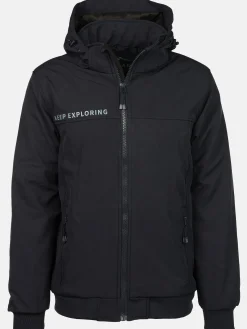 Herren Softshelljacke mit Kapuze