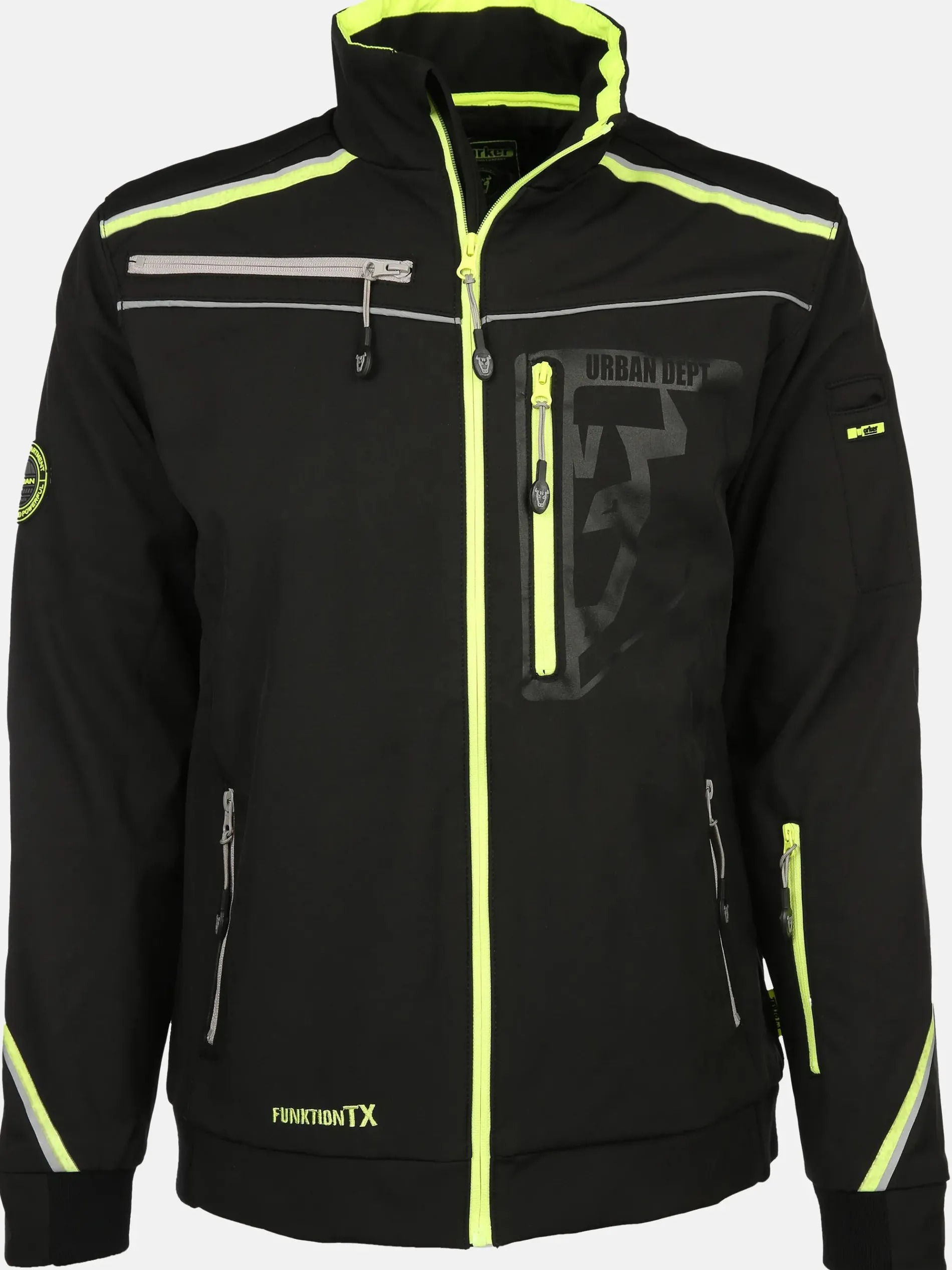 Herren Softshelljacke mit Neondetails