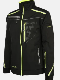 Herren Softshelljacke mit Neondetails